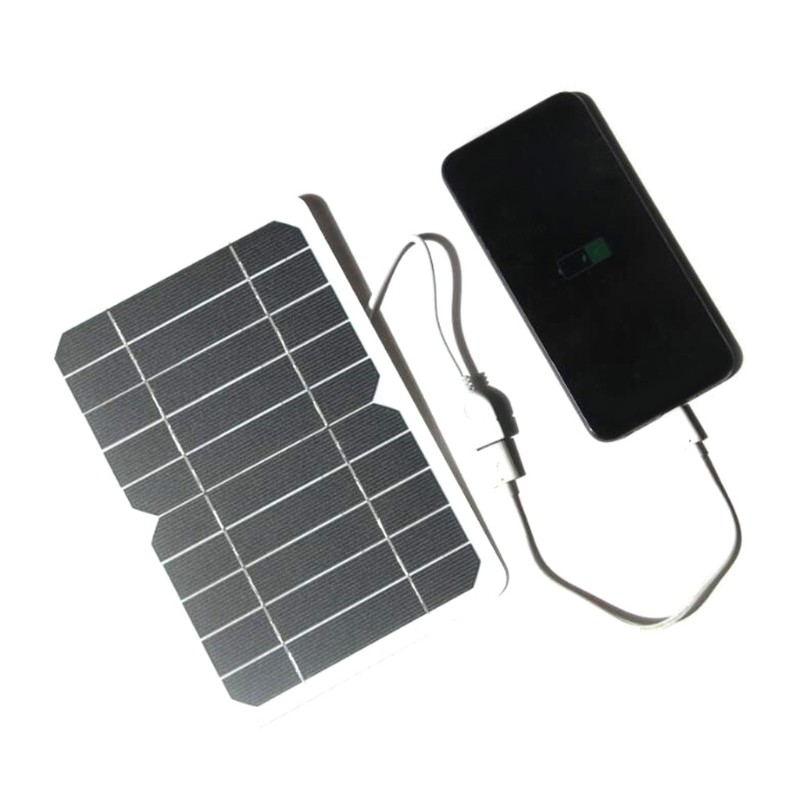 Outdoor Phone Battery 5V Flexible Solar Panel Battery with USB Port