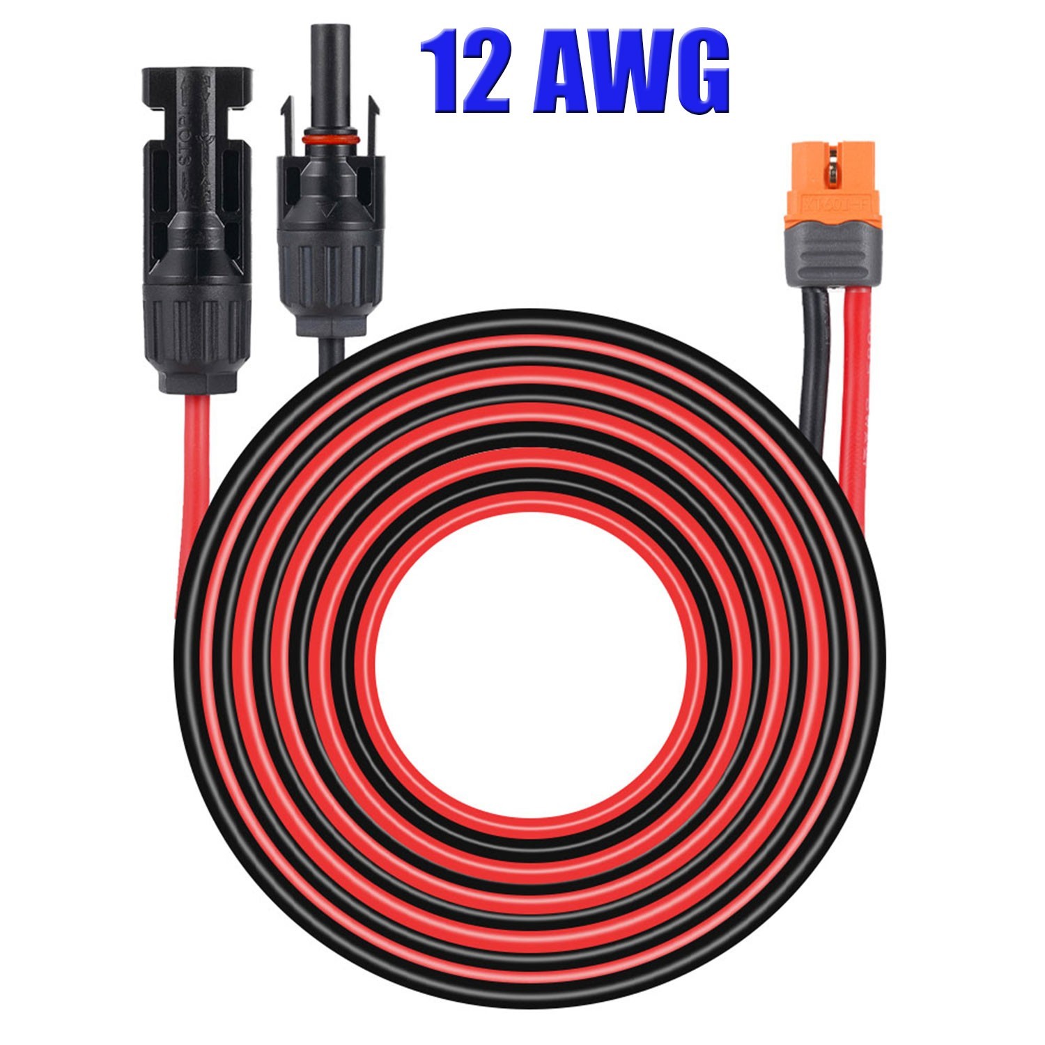 12 AWG XT60i Female to Solar Connector Solar Panel Extension Charging Cable Red