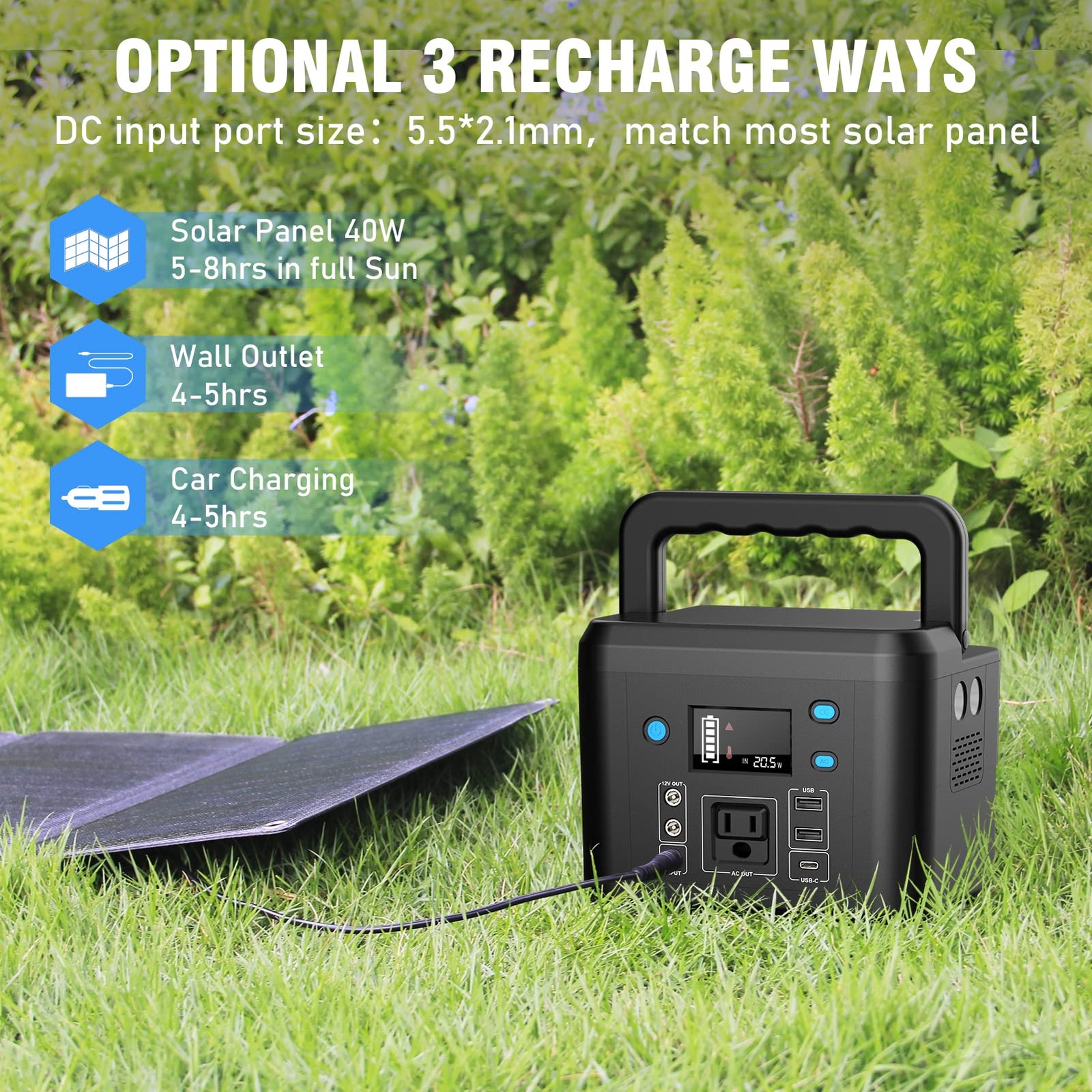 200W Portable Power Station, Powkey 120Wh/33,000mAh Power Bank with AC Outlet…