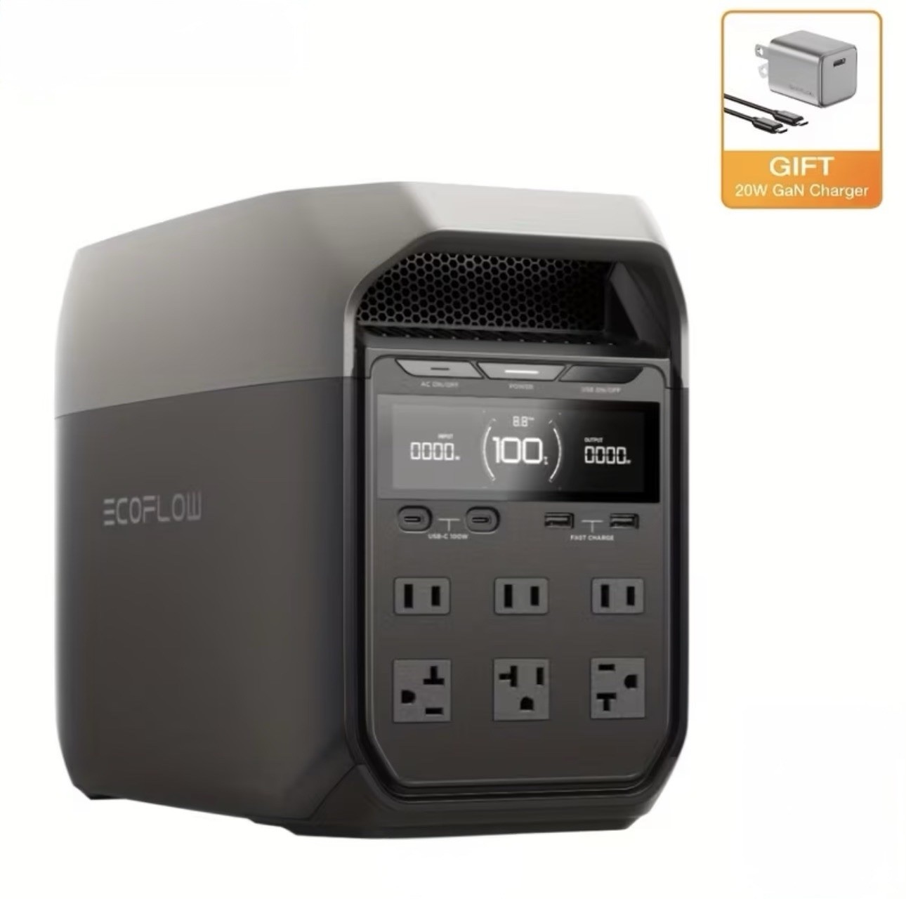 EcoFlow DELTA 3 1024Wh Portable Power Station LiFePO4 Battery for Home Backup