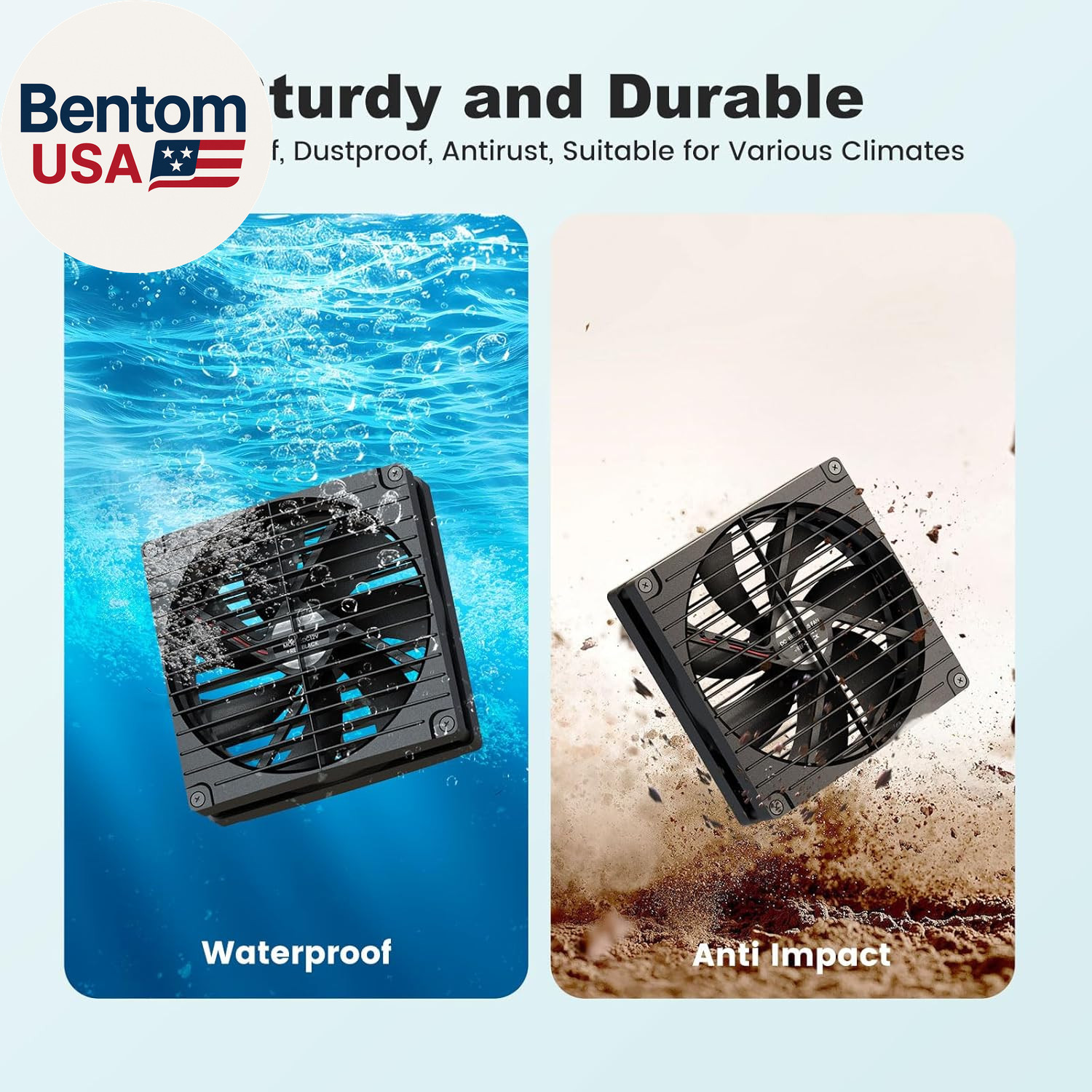 7.1″ Solar Greenhouse Fan 2 Pack, 25W X 2 Large Solar Powered Intake and Exhaust