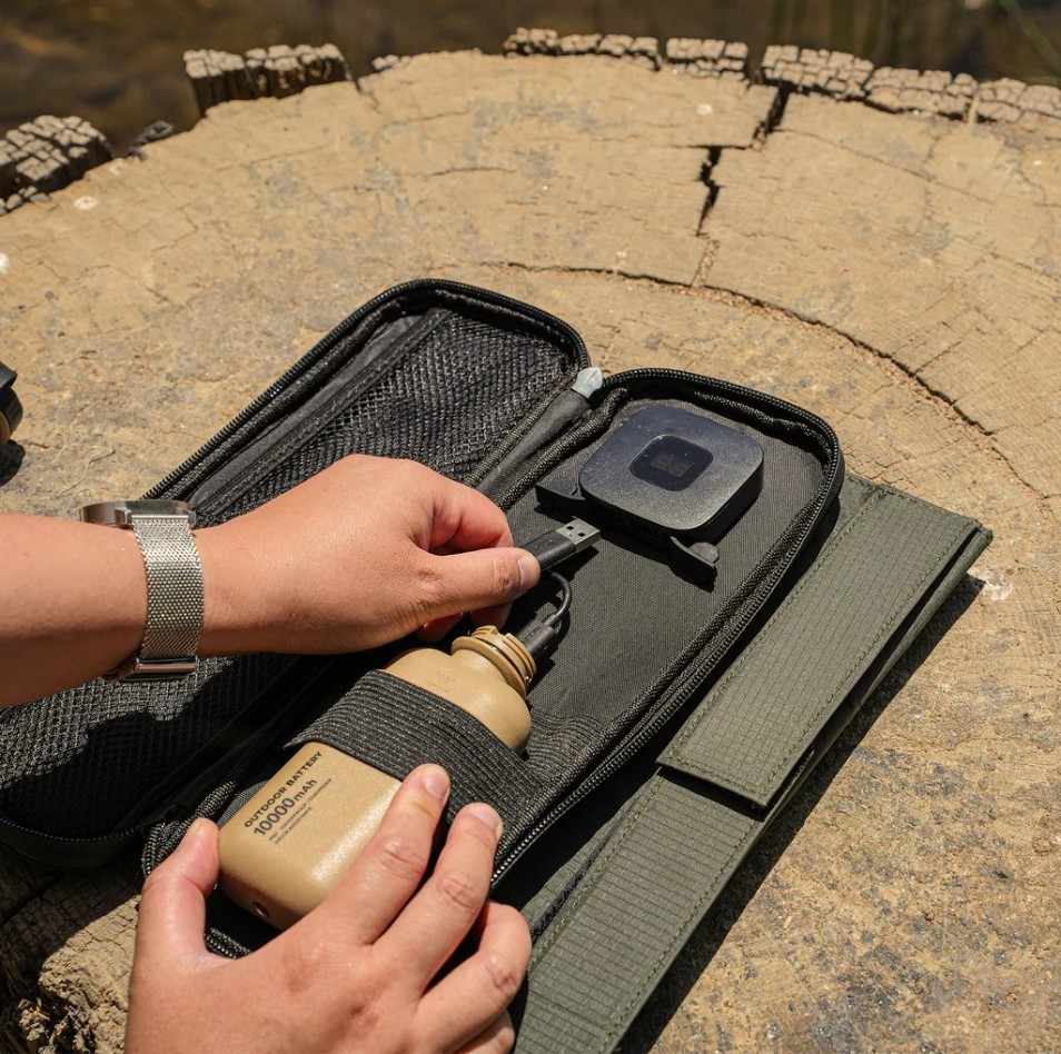 2 Panel Solar Charger-Foldable solar charger for camping and outdoor use.