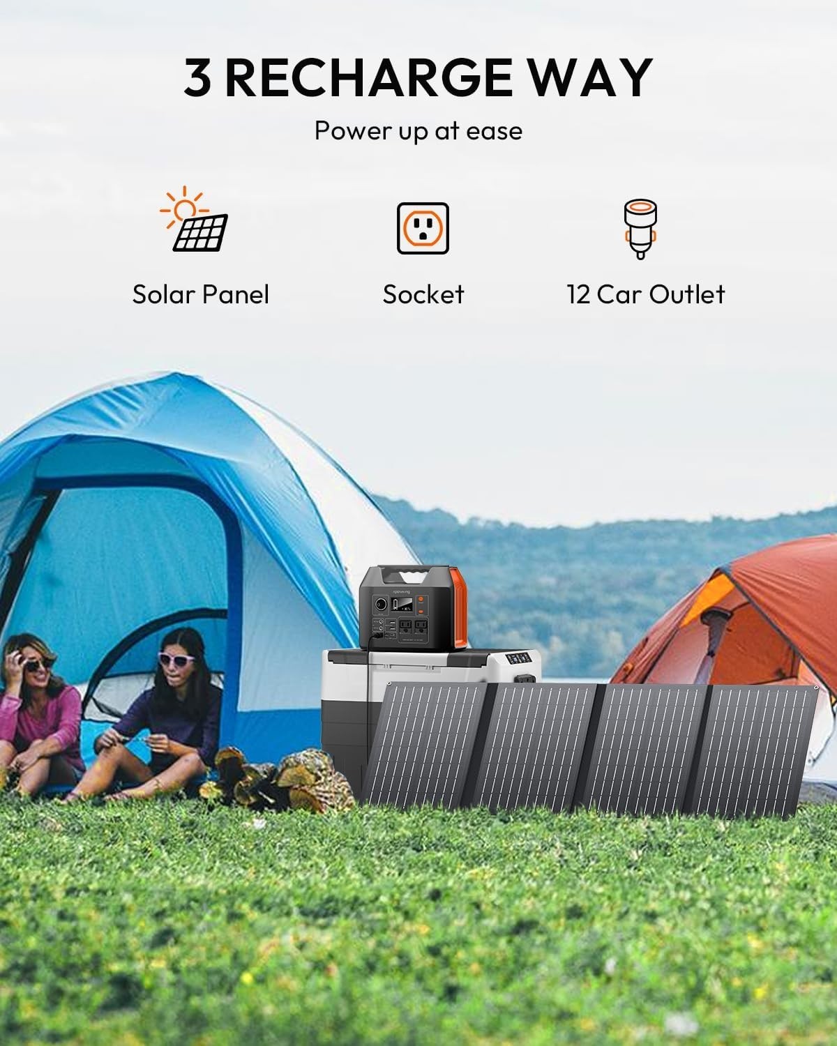 300W Solar Powered Generator & 40W Panel – Essential for Camping & Emergencies