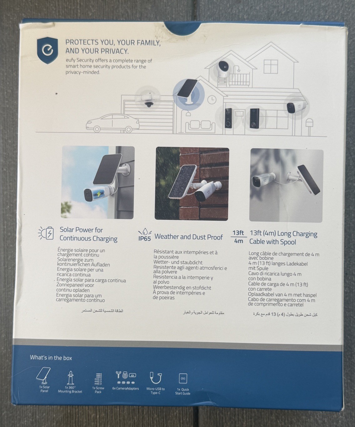 Eufy Solar Panel 2.6W IP65 Weatherproof for eufyCam Security Camera