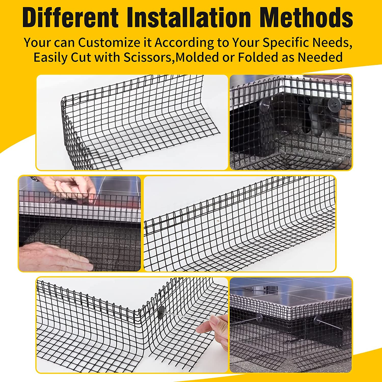 6In X 100Ft Solar Panel Bird Guard,Solar Panel Roof Protection Net 1/2Inch Mesh