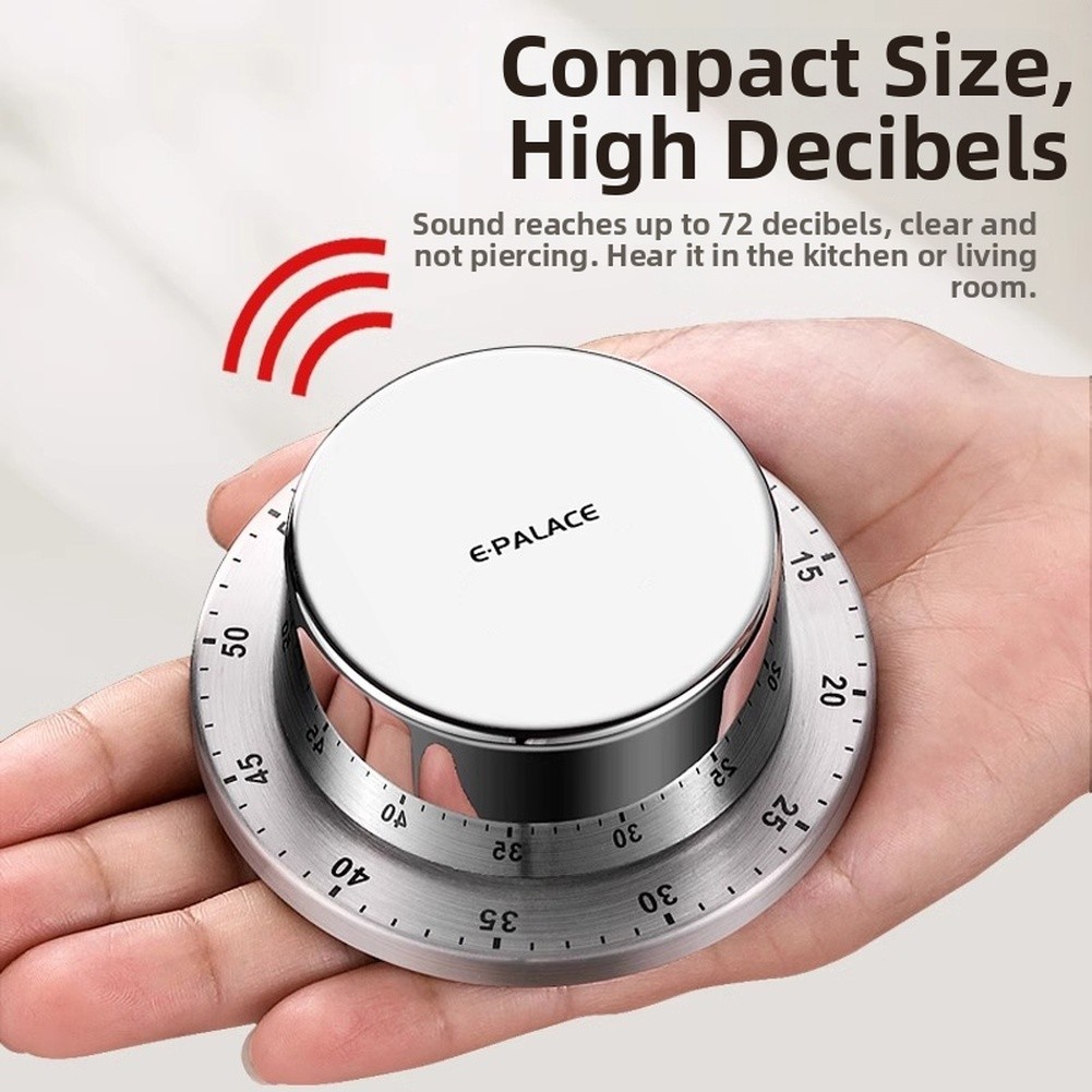 Mechanical Kitchen Timer Stainless Steel Timer Magnetic Countdown Clock