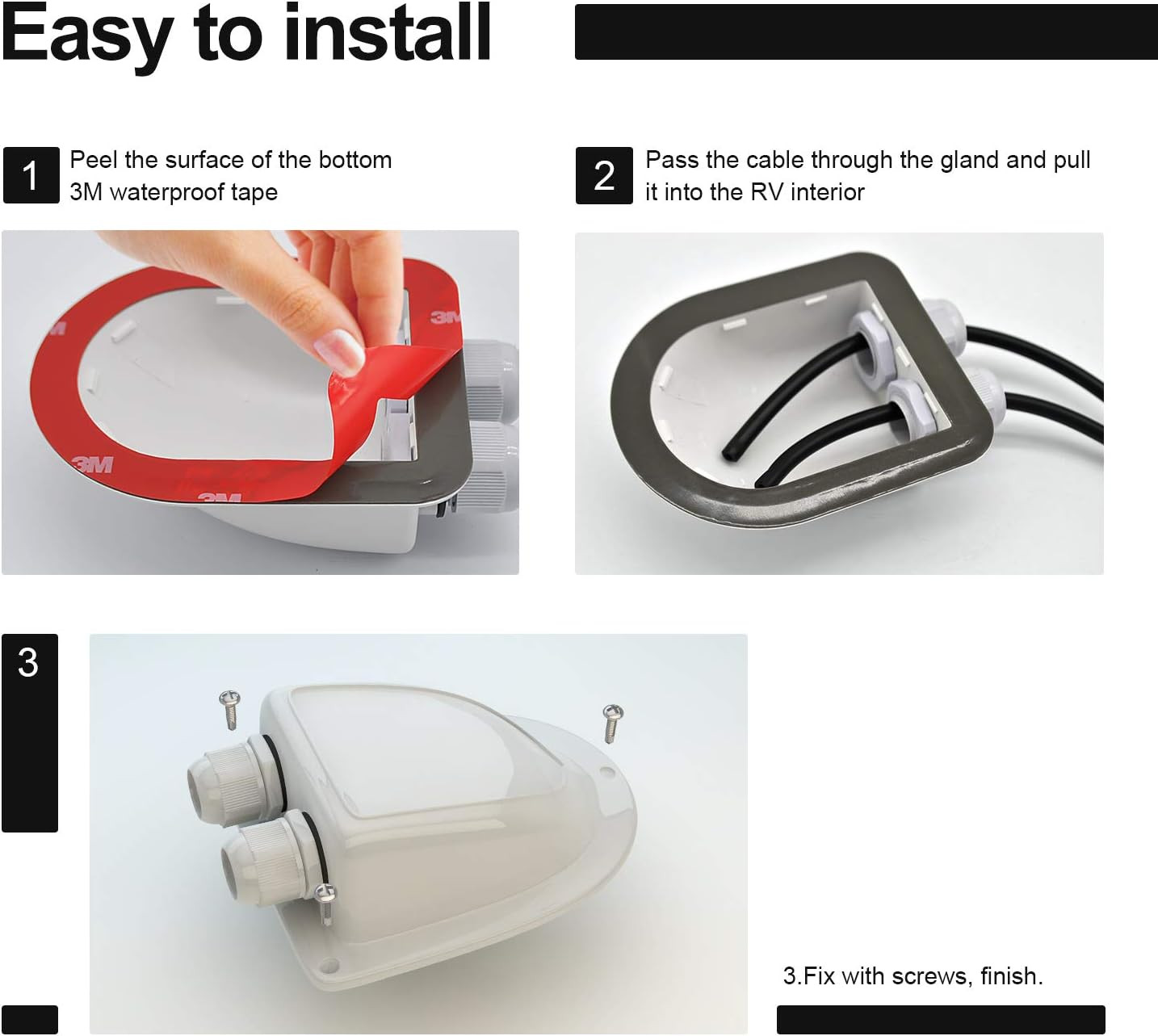 ABS Solar Double Cable Entry Gland for All Cable Types 2Mm² to 6Mm² for Solar Pa