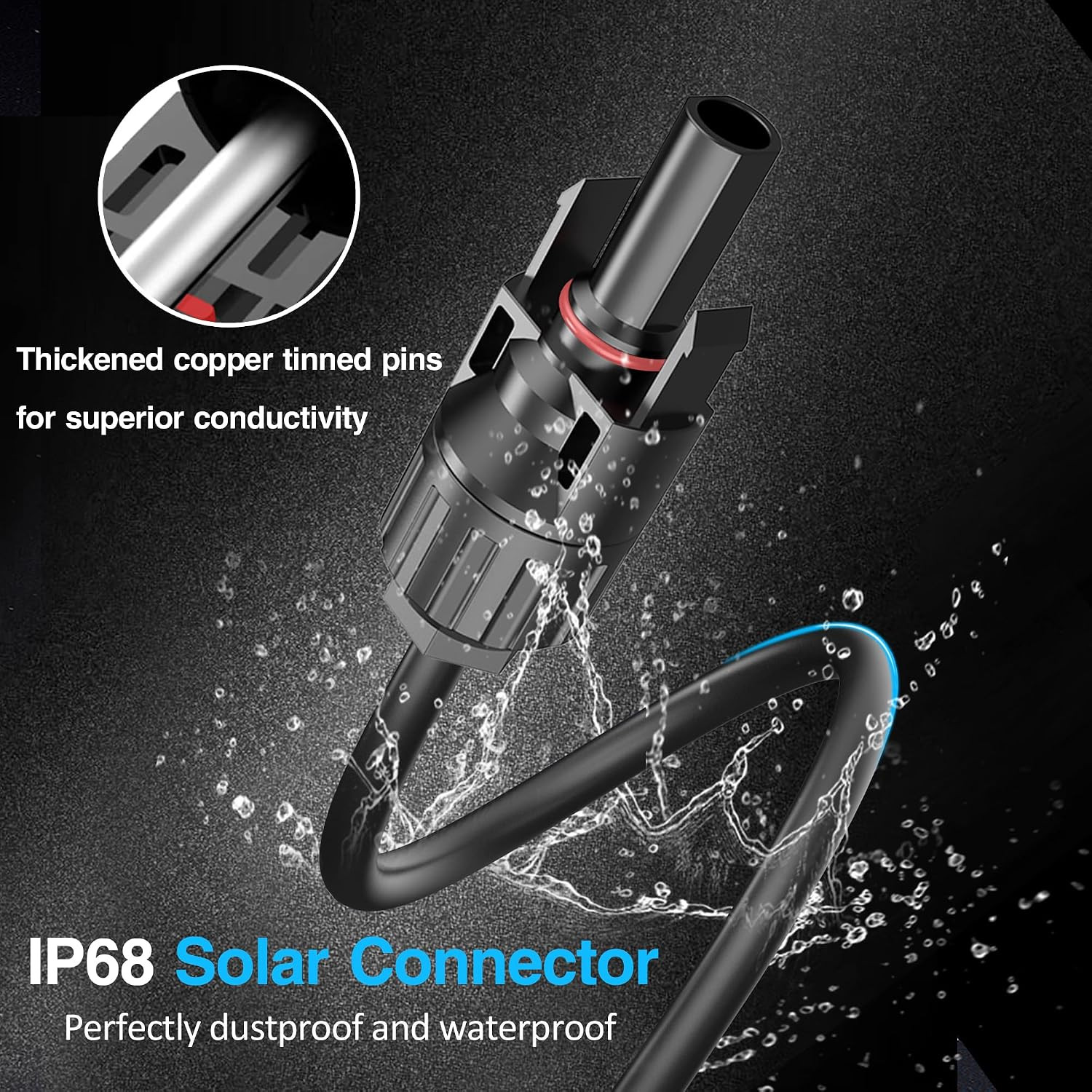 Solar Panel to XT60 Charging Cable for Ecoflow Power Station(12Awg 3Ft) | Solar