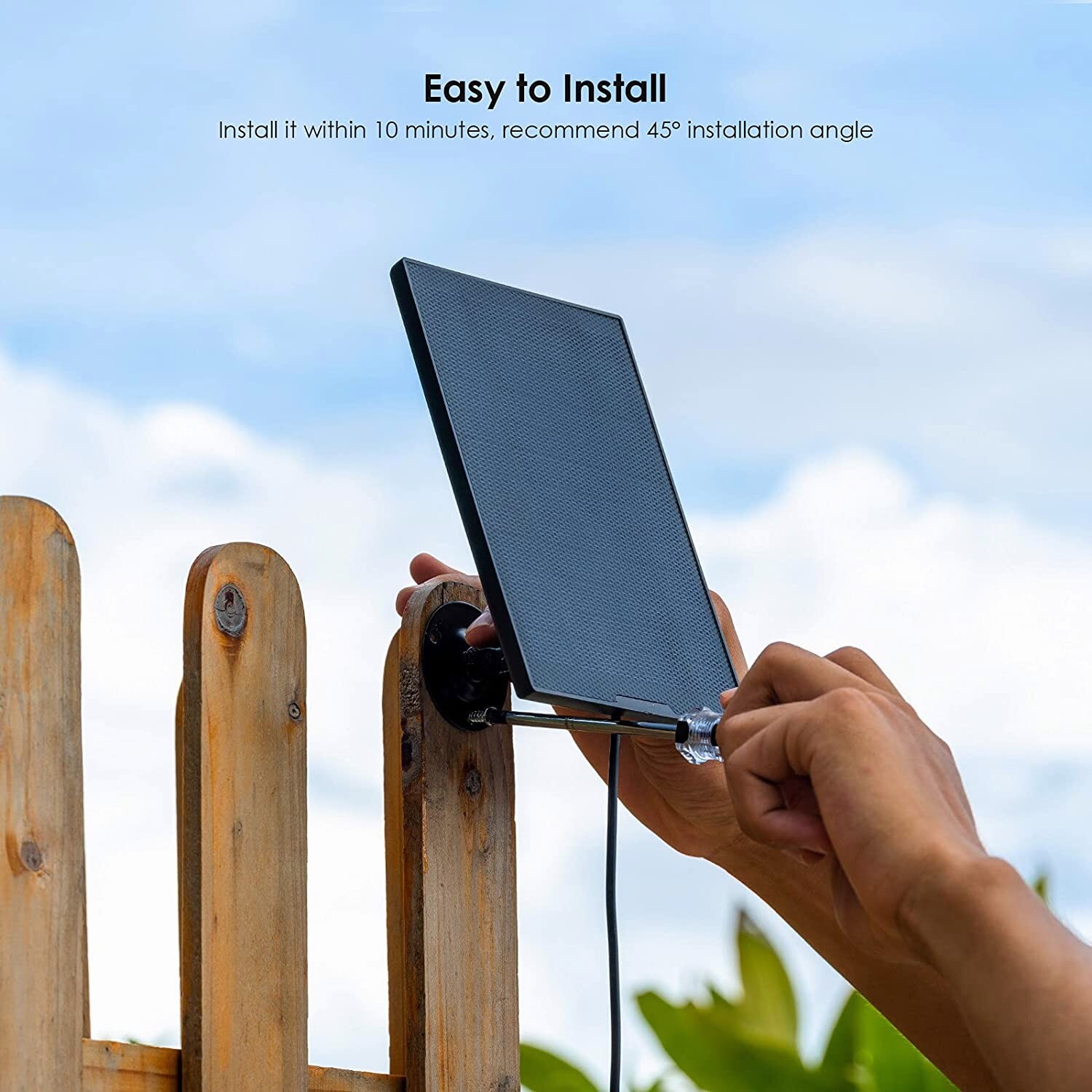 ieGeekType-C Port Solar Panel for Security Camera , 3 Meters USB Cable