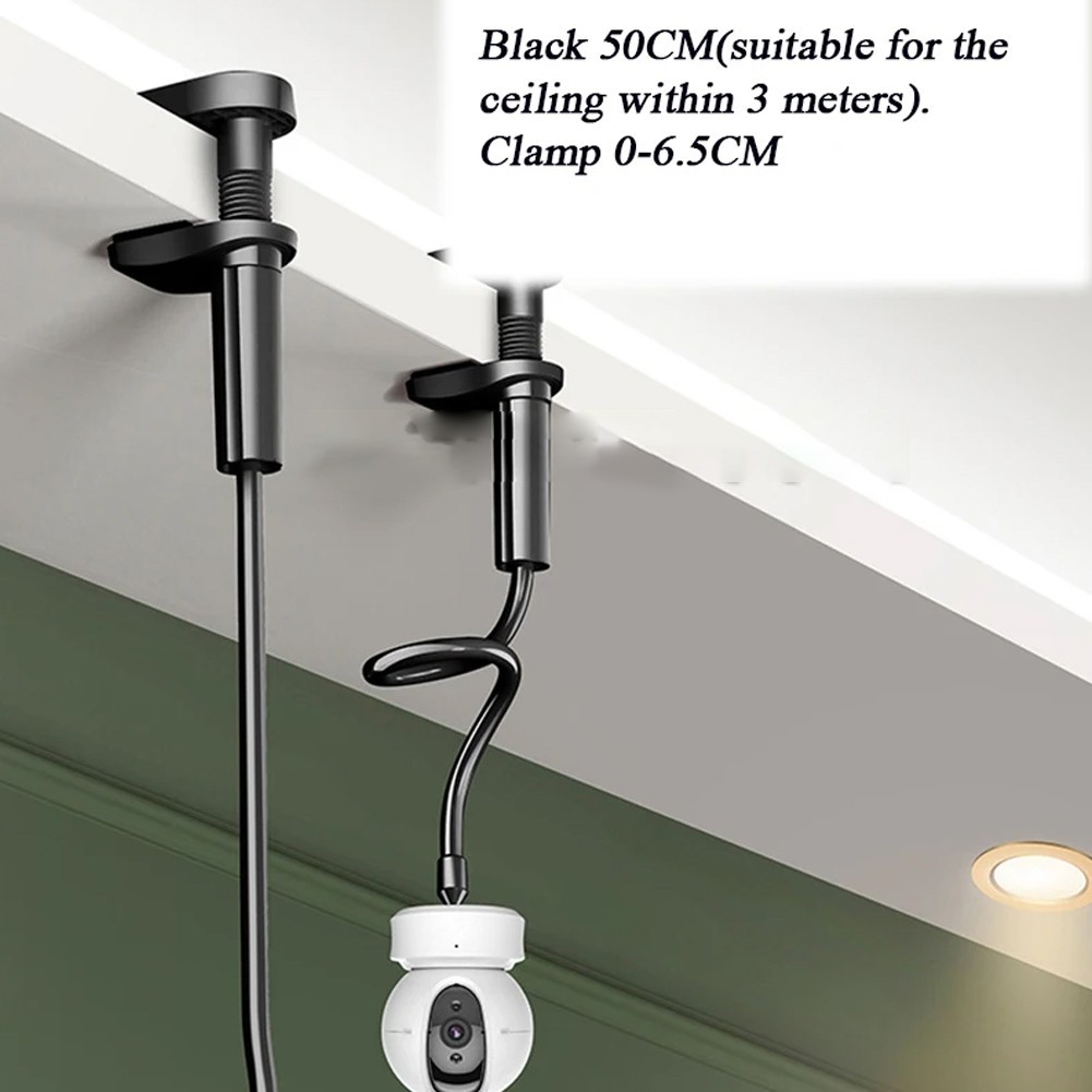 Black White Security Camera Clip Holder Cabinet Ceiling Galvanized Steel