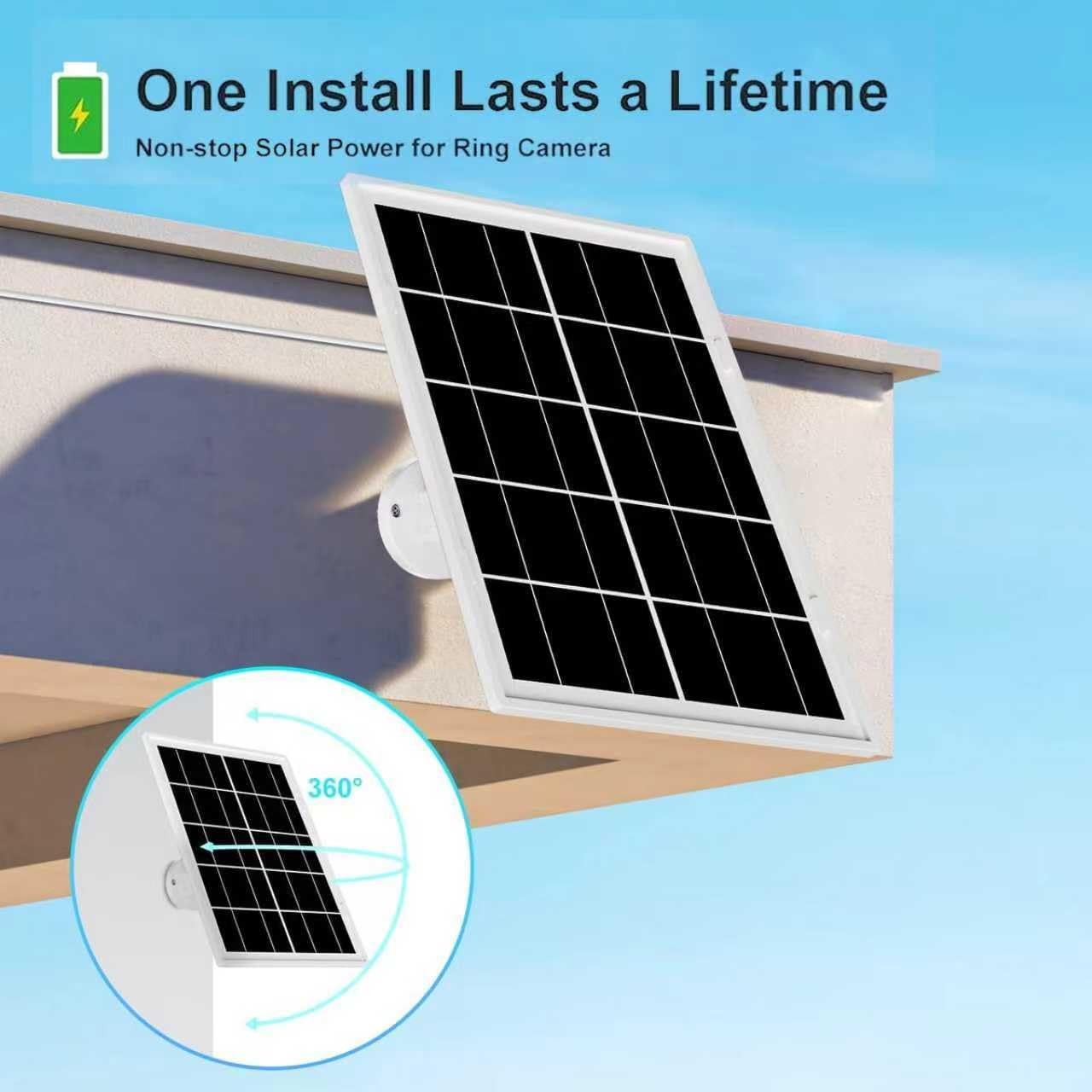 7W Solar Panel for Security Camera for eufy Security eufycam, Arlo pro Gen, 5…