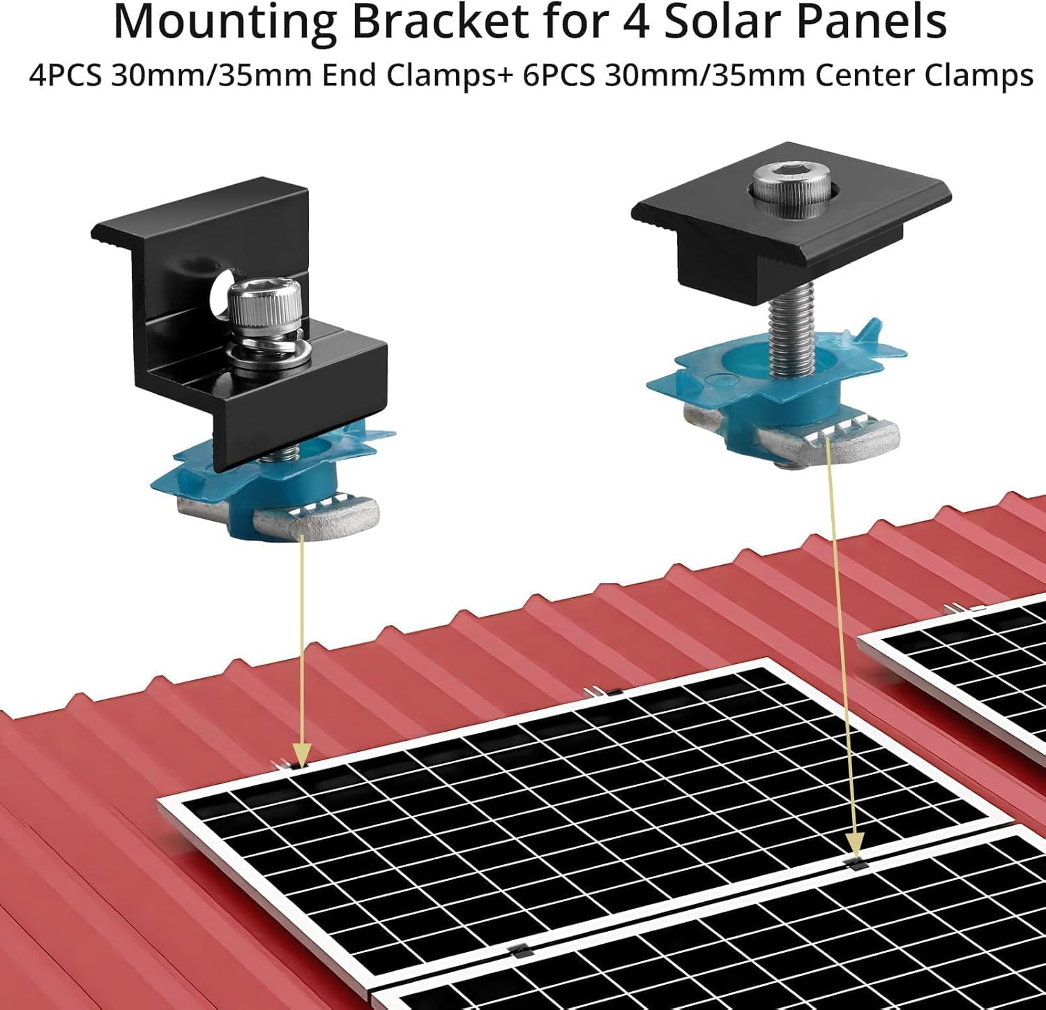 10 PCS Solar Panel Mounting Brackets for Unistrut, Aluminium 30mm/35mm 6 x T-…