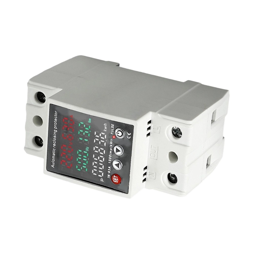 PA66 Overvoltage Protector AC 80-300V 63A for Shutter and Heating Systems