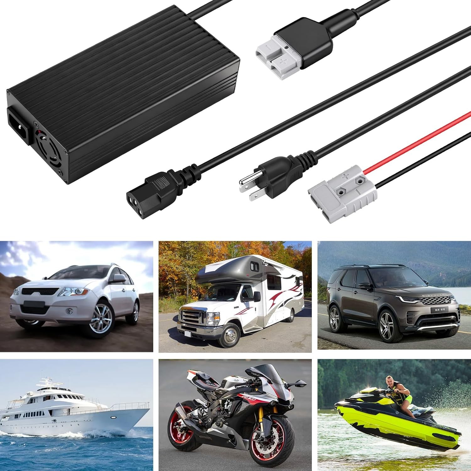 48 Volt/58.4V 15A LiFePO4 Battery Charger for 48V/ 51.2V Lithium Battery for Gol