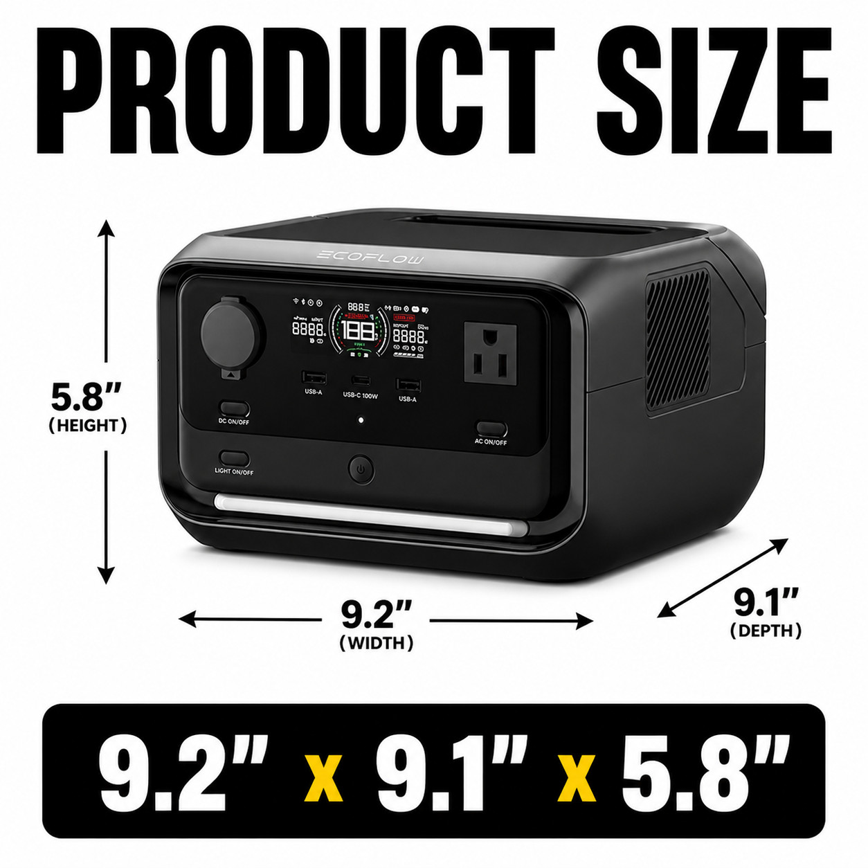 EcoFlow RIVER 3 Plus Portable Power Station 600W UPS Fast Charge Solar