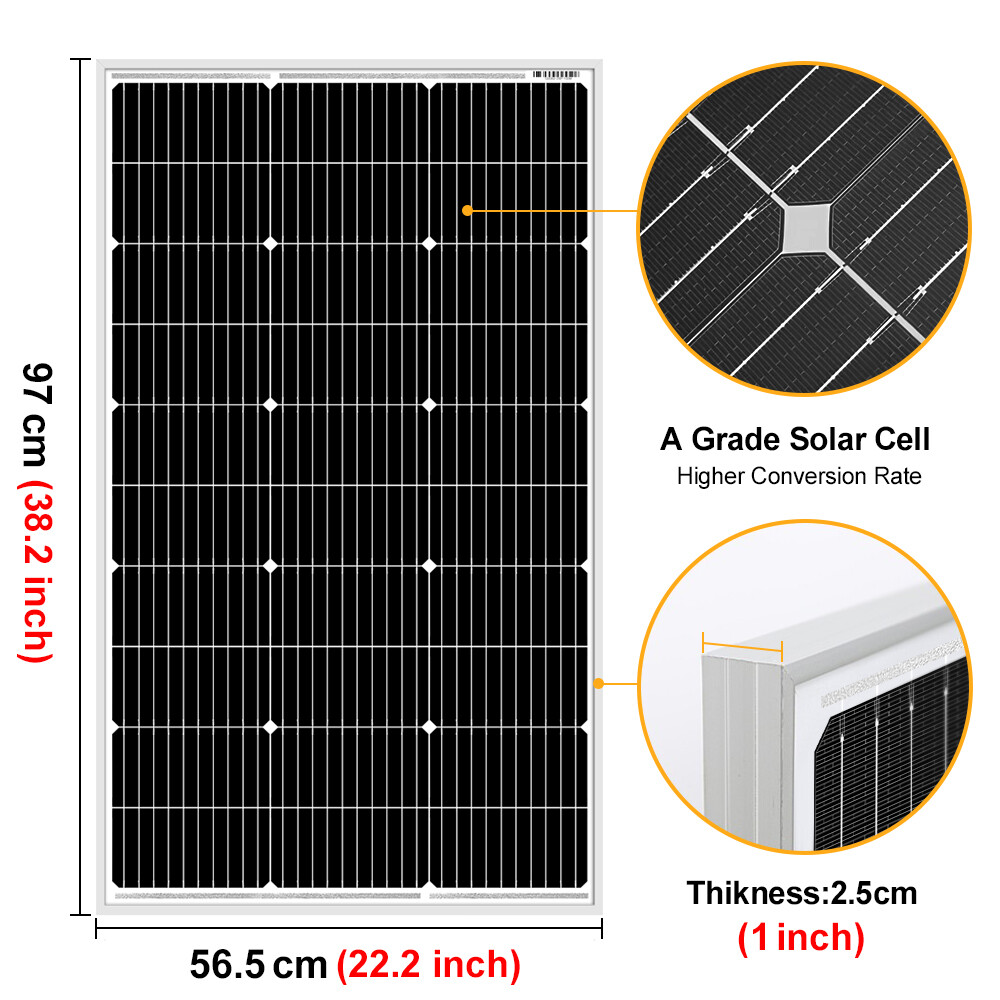 Dokio 100w 200w 400w 12v Mono Solar Panel for Home/RV/Boat/Battery/Power Station