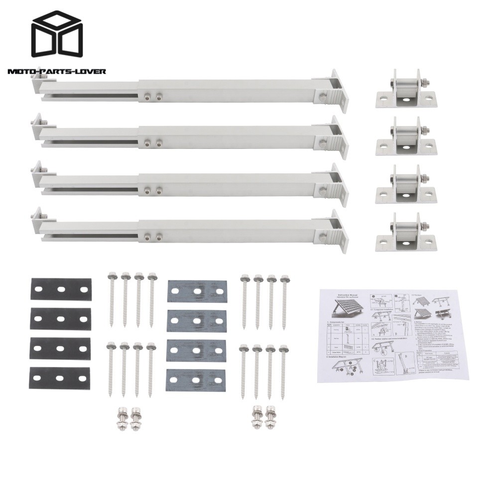 Universal Solar Panel Holder 2 Sets Adjustable Tilt Bracket for Camper RV Flat