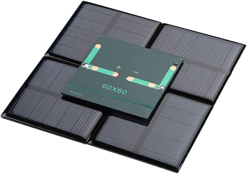 10Pcs 5.5V 80mA Mini Solar Panels 2.36″x2.36″ for DIY Electric Toy Materials …