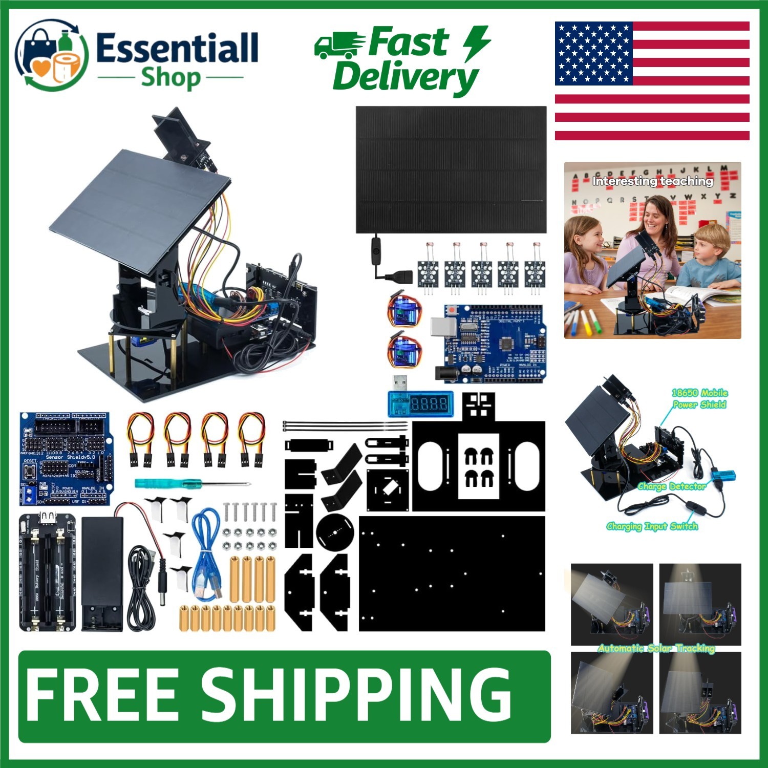 DIY Solar Tracking Project Kit – Teach Kids Coding and Light Energy Principles