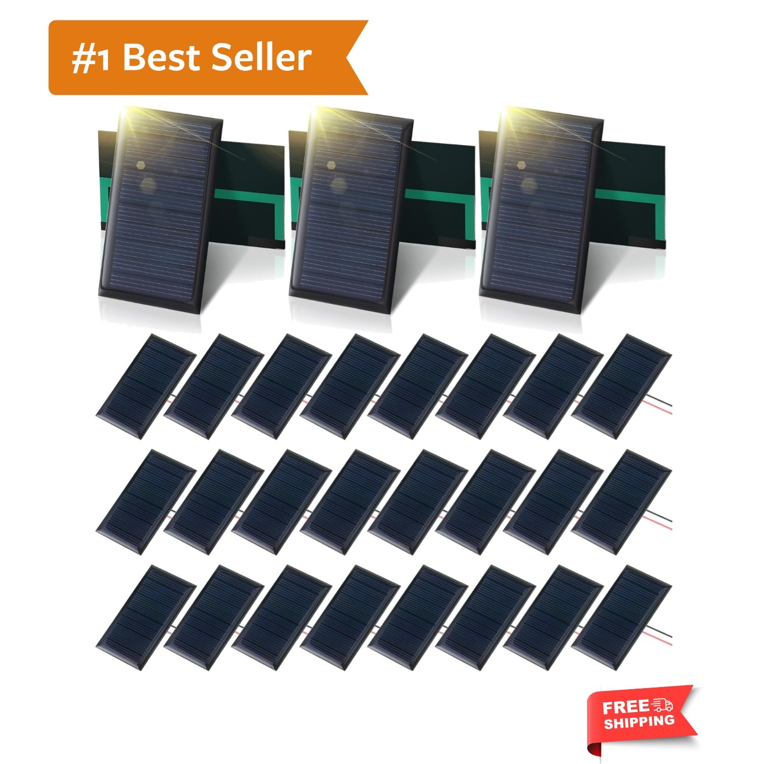 30 Pcs Small Solar Panels Mini Polycrystalline Solar Cells 5v 60ma Epoxy Plat…