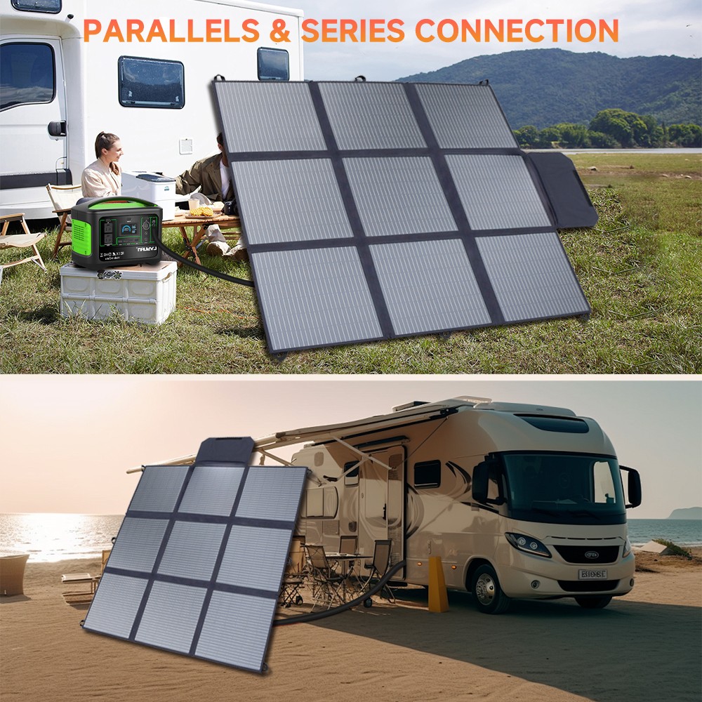 400W Foldable Portable Solar Panel kit for Power Station Charging Camping Mono
