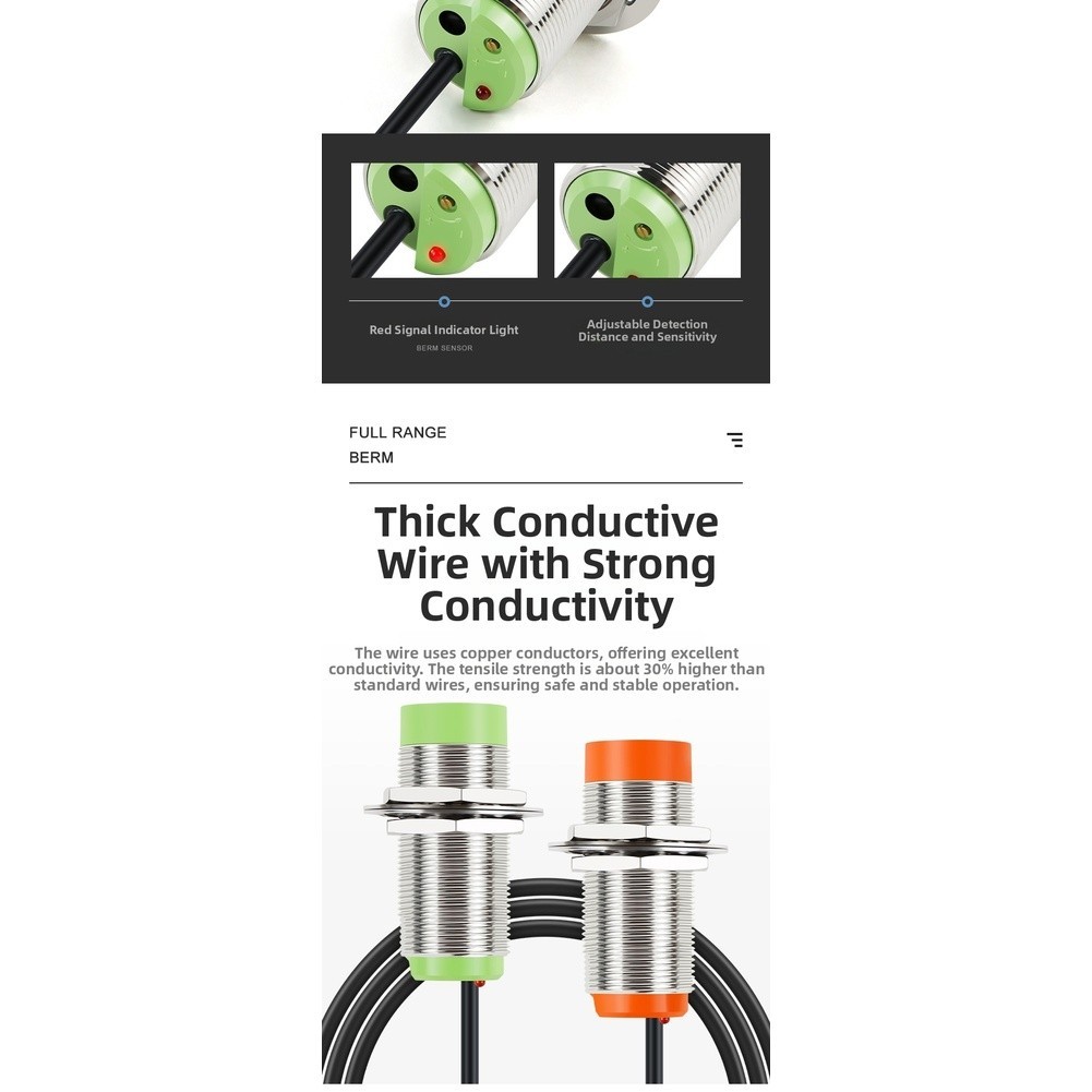 Capacitive Proximity Switch Wide Voltage Compatibility Industrial Application