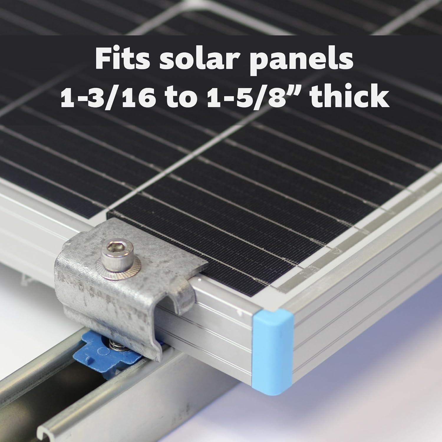 SPEC158-5PK Solar Panel End Clamps for 1-5/8 in. Steel Strut Channel, Solar P…