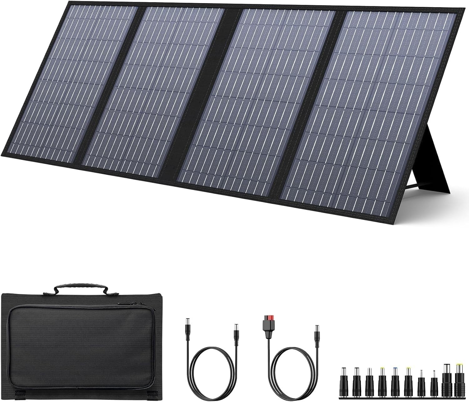 60W High-Efficiency Solar Panel with 11 Connectors for Camping Adventures