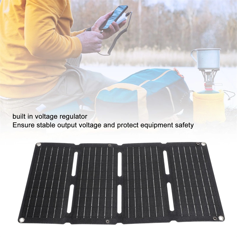 Portable Solar Panel 10W Foldable PV Power Bank Charger for Outdoor Camping Trip