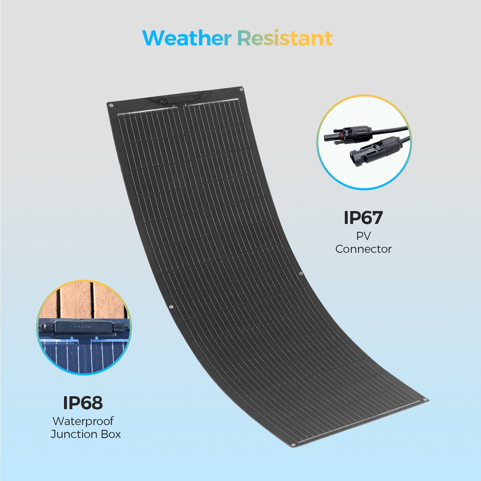 100W Flexible Solar Panel Mono Bendable Off-Grid Charger for RV Camper Boat NEW