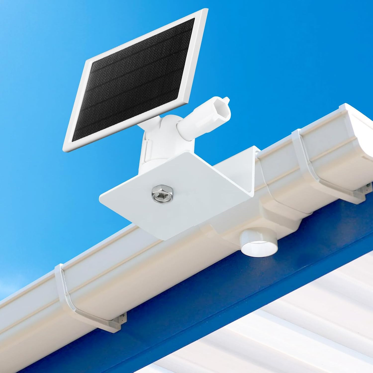 2 Pack Gutter Mount for Ring Solar Panel, 360°Adjustable Universal Weatherproof