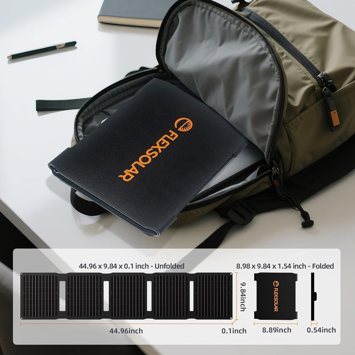 Waterproof 40W Solar Charger – Triple-Port Fast Charging for Outdoors