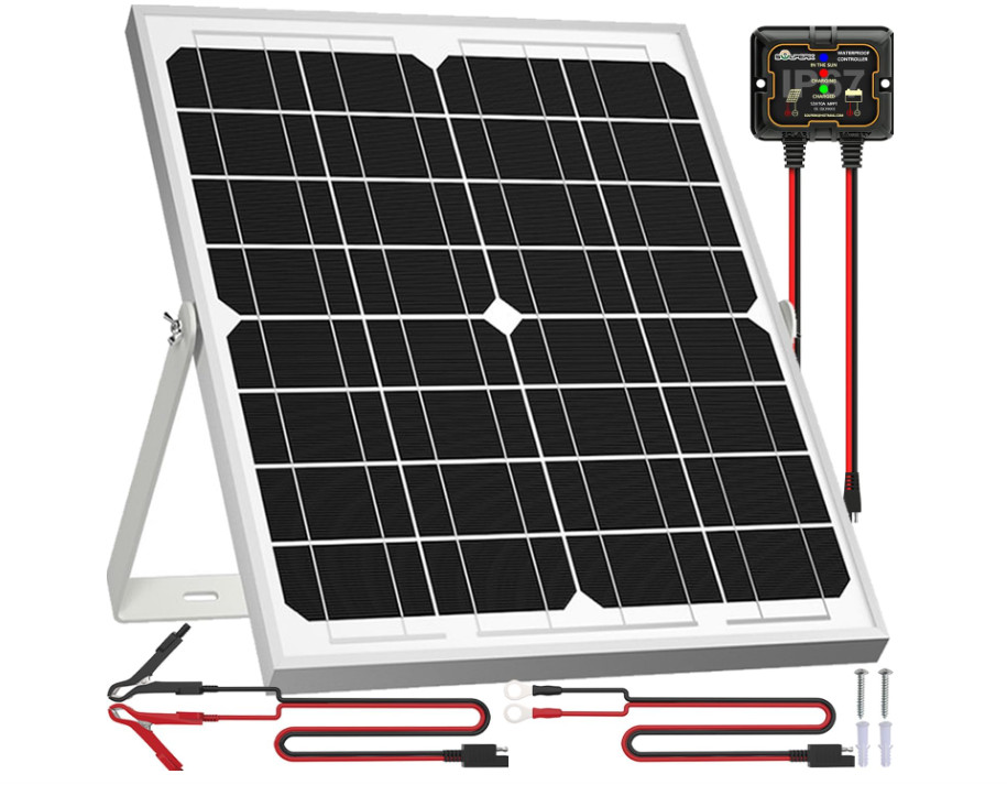 Cargador Solar 12V 20W para Batería de Auto RV Barco y Motocicleta