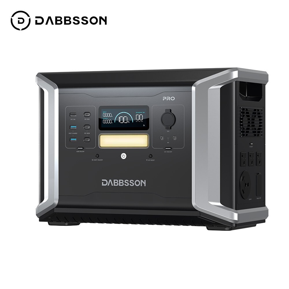 Dabbsson DBS1400Pro 2400W 1382Wh Portable Power Station Solar Generator Battery