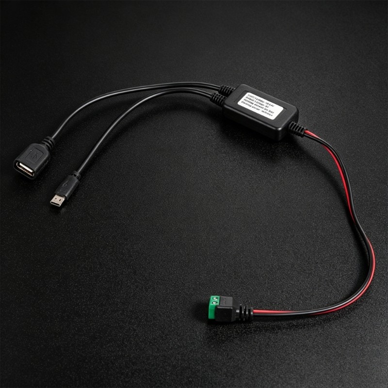 USB Type C Power Converter Cable 12V 24V To 5V Step Down 2Pin Solderless