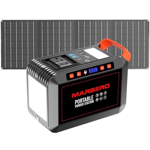 MARBERO 148Wh Solar Generator with Solar Panel 200W Set