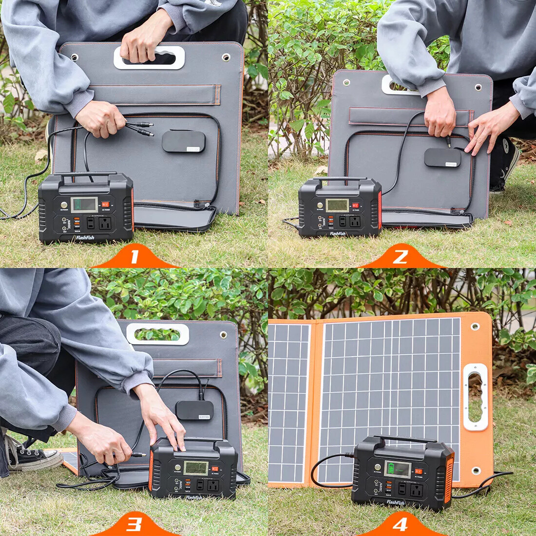 Portable Power Station Solar Generator 200W 40800mAh Foldable Solar Panel 60W