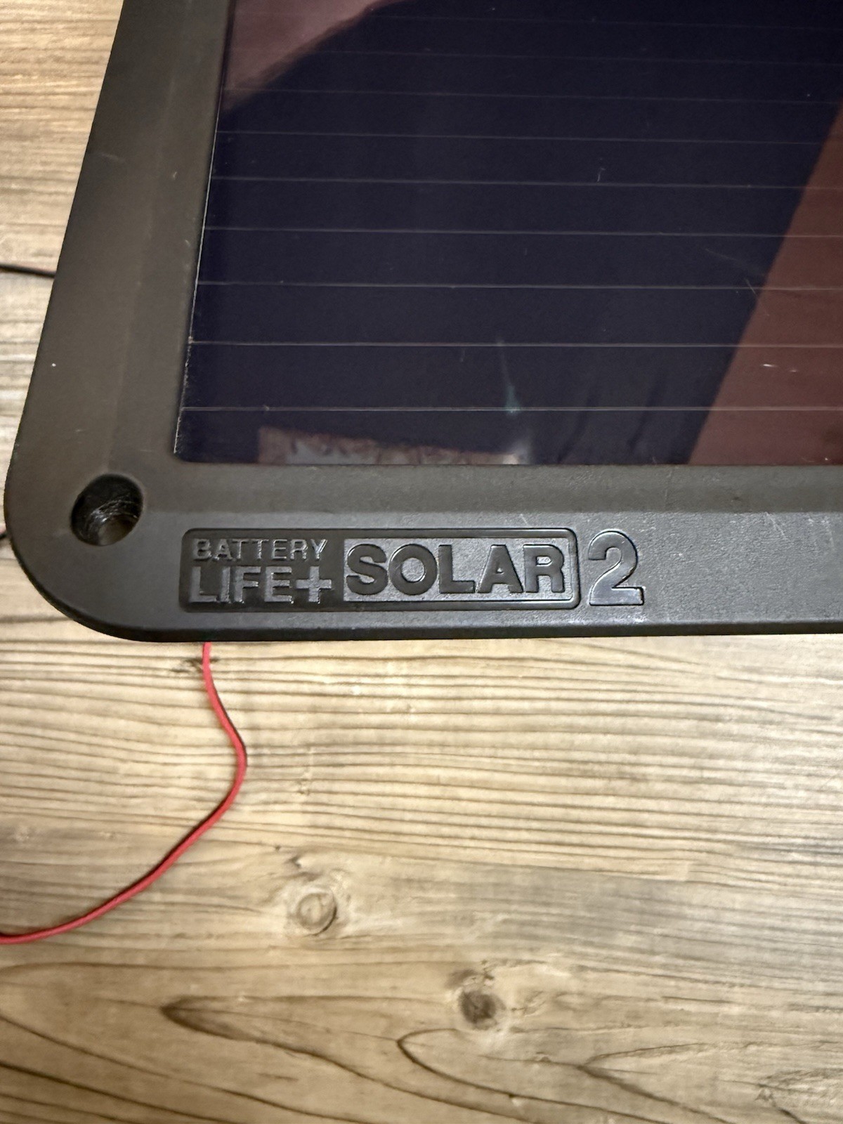 Battery Life+ Solar 2 Black Solar Panel w/ Wiring Lead and Connector