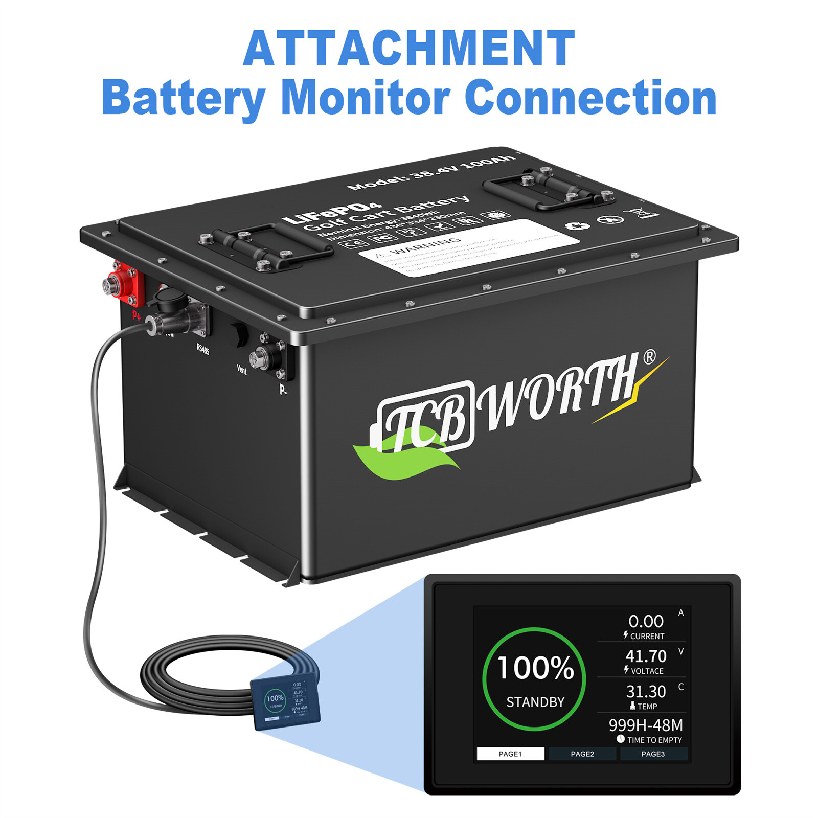 36V 100Ah Golf Cart Lithium LiFePO4 Battery BMS 15000 Deep Cycle 10YEAR WARRANTY