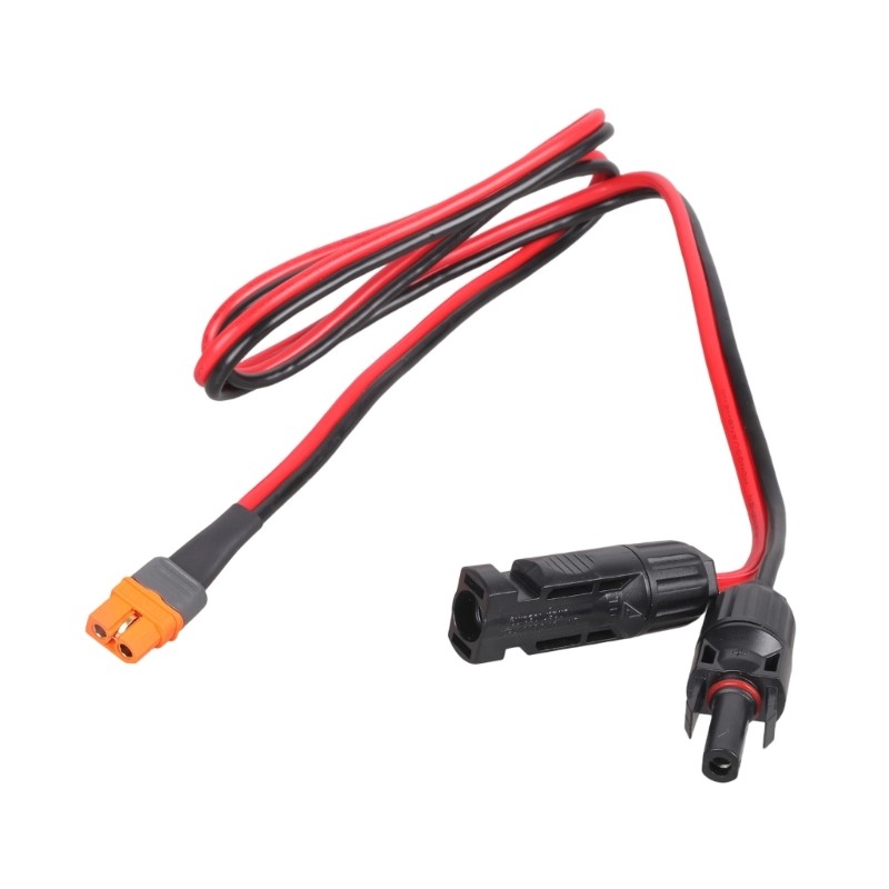 MC 4 To XT60IF Female Charging Cable 12AWG For Solar Panel Outdoor Power, 0.3-5m