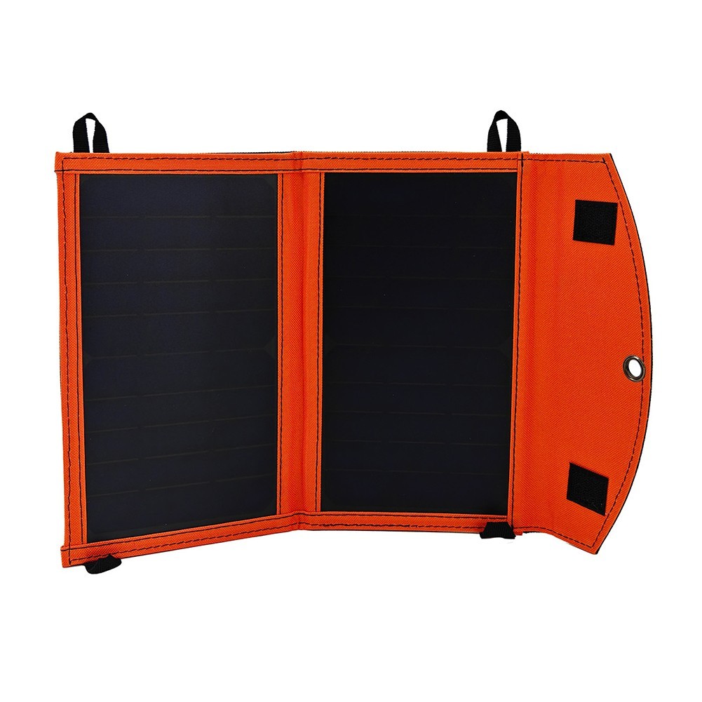 Efficient Outdoor Use 14W Solar Charger with Foldable Design and USB Outputs