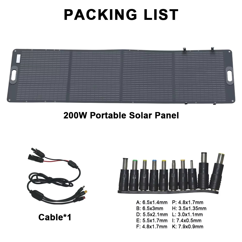 200W Flexible ETFE New Rigid Solar Panel Foldable 12V to 24V Monocrystalline for