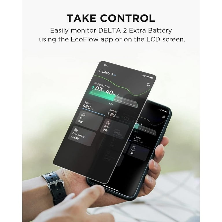EcoFlow Delta 2 Smart Extra Battery 1024Wh LiFePO4 LFP Expansion Power Station