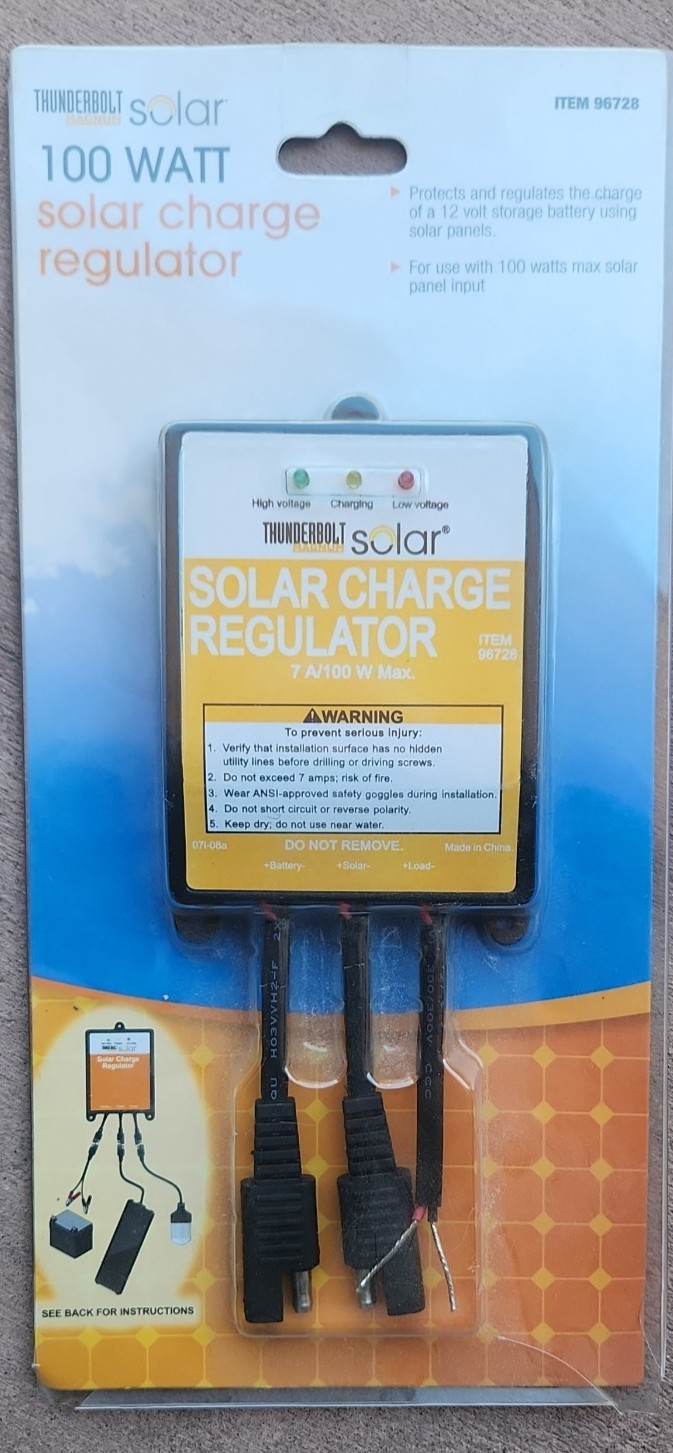 Thunderbolt Magnum 100 watt Solar Charge Regulator Item 96728 NEW