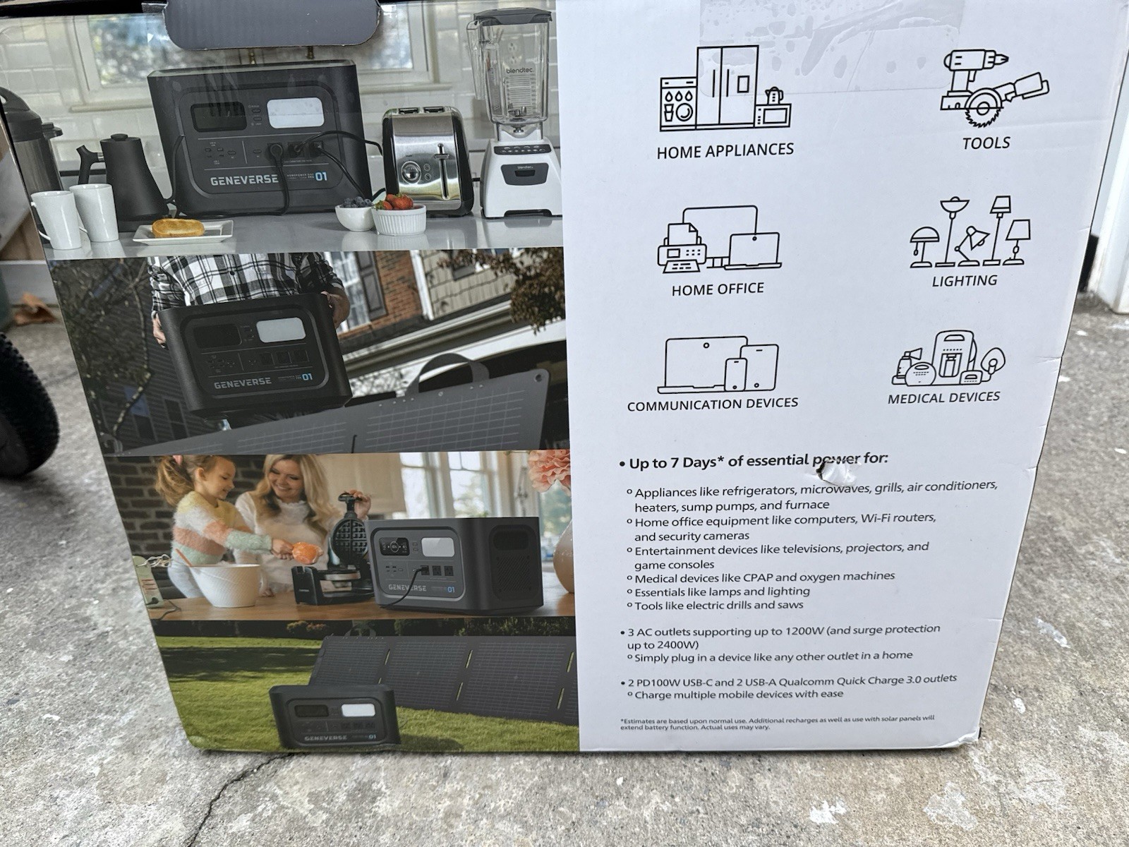 GENEVERSE (60-GVUS-SG2M2) 1210Wh Solar Generator Bundle – NEW! – FACTORY SEALED!