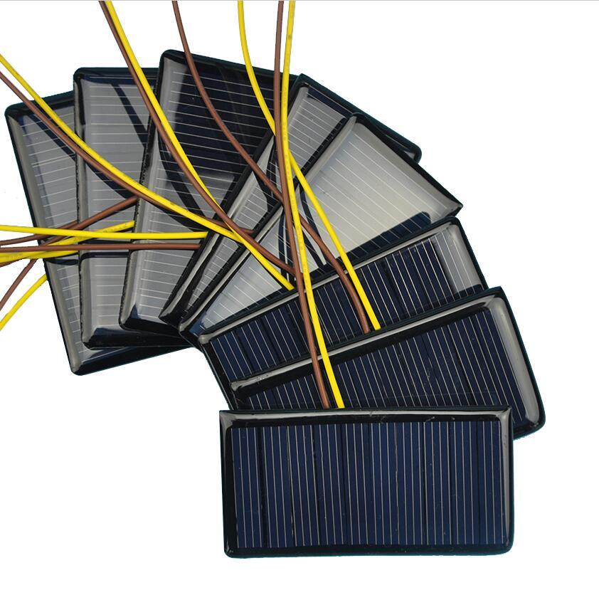 10PCS 5V 60mA 68*36 Micro Mini Solar Cell Panel Battery Charger for DIY Projects
