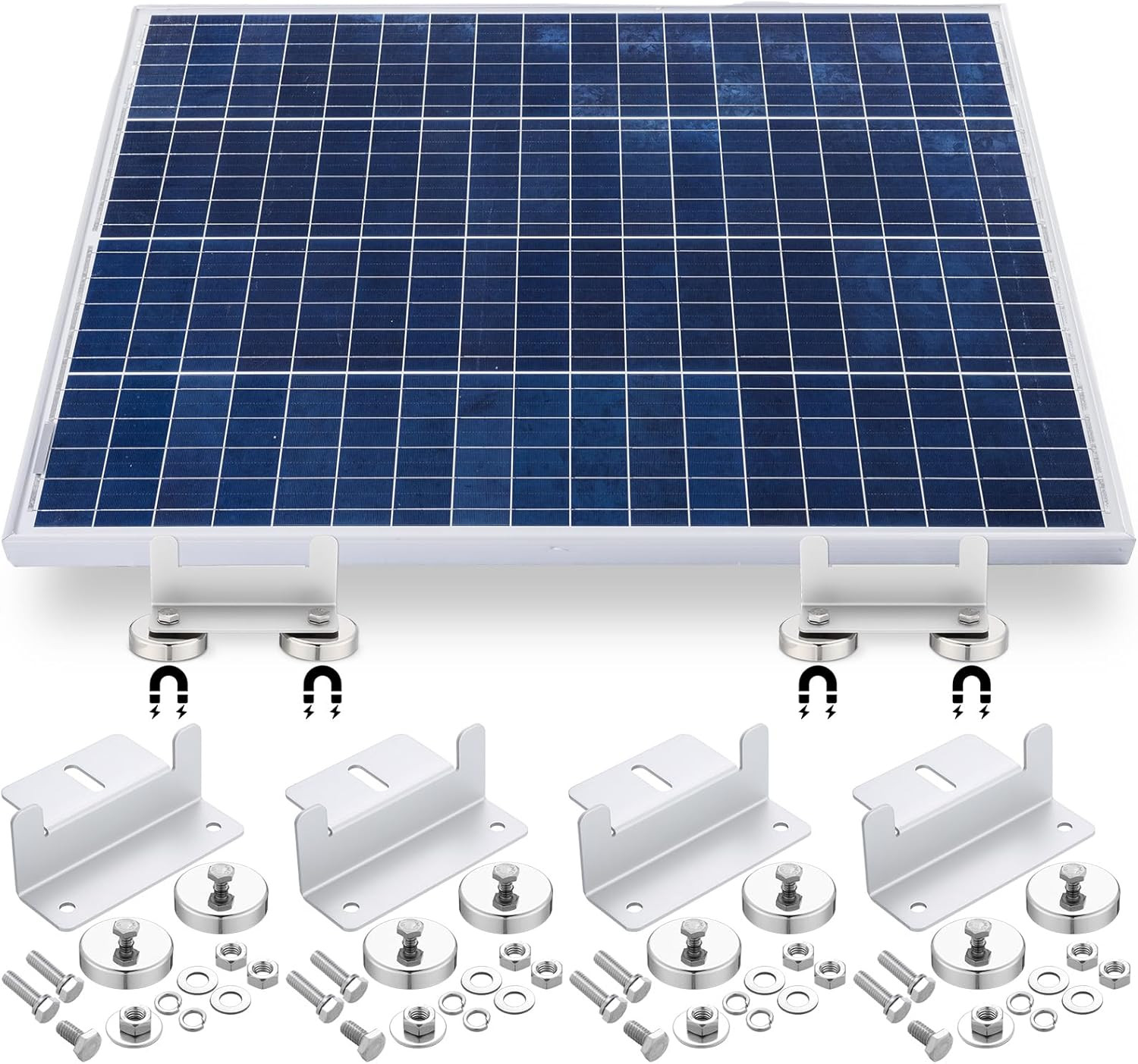 1200 Lbs No Drill Magnetic Solar Panel Mount Bracket Solar Panel Mounting Z Brac