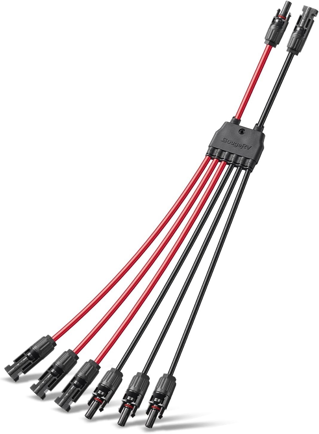 BougeRV Solar Parallel Connectors for 2-3 Solar Panels, 2 to 6 Y Branch 10AWG Ad