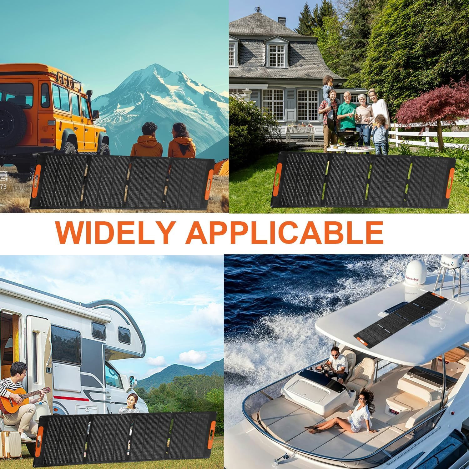 200W Portable Solar Panel for Power Station,25V Foldable Solar Panel Charger wit