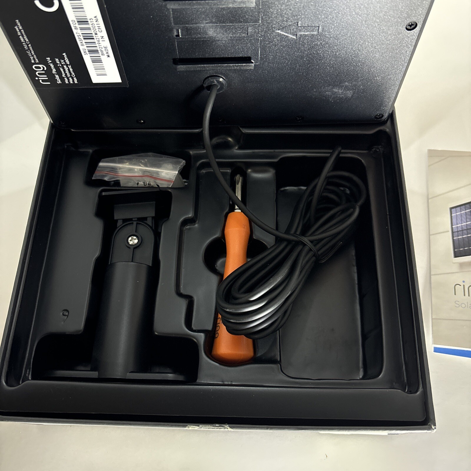 Ring Solar Panel Black For Spotlight Cam & Sticker Up Cam Keep Charged With Sun